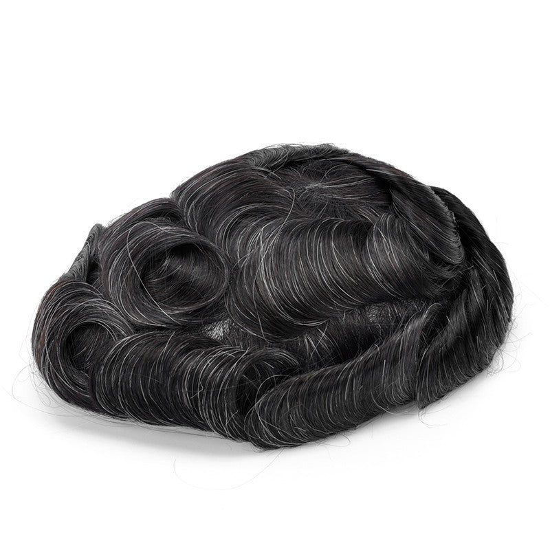 Ares Men's Non Surgical Hair Replacement | French Lace With Skin Around | Best for Daily Wear