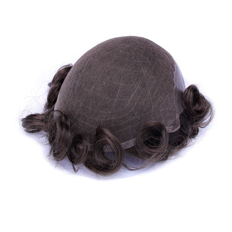 Ares Men's Non Surgical Hair Replacement | French Lace With Skin Around | Best for Daily Wear