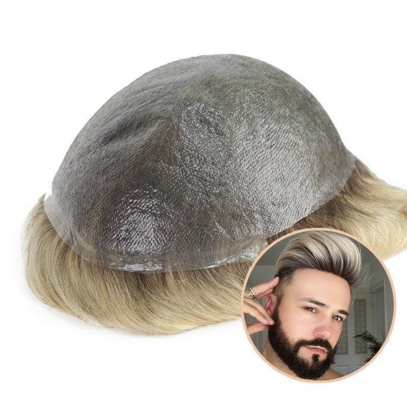 Travis Haarsystem — Rooted Blonde Full Skin