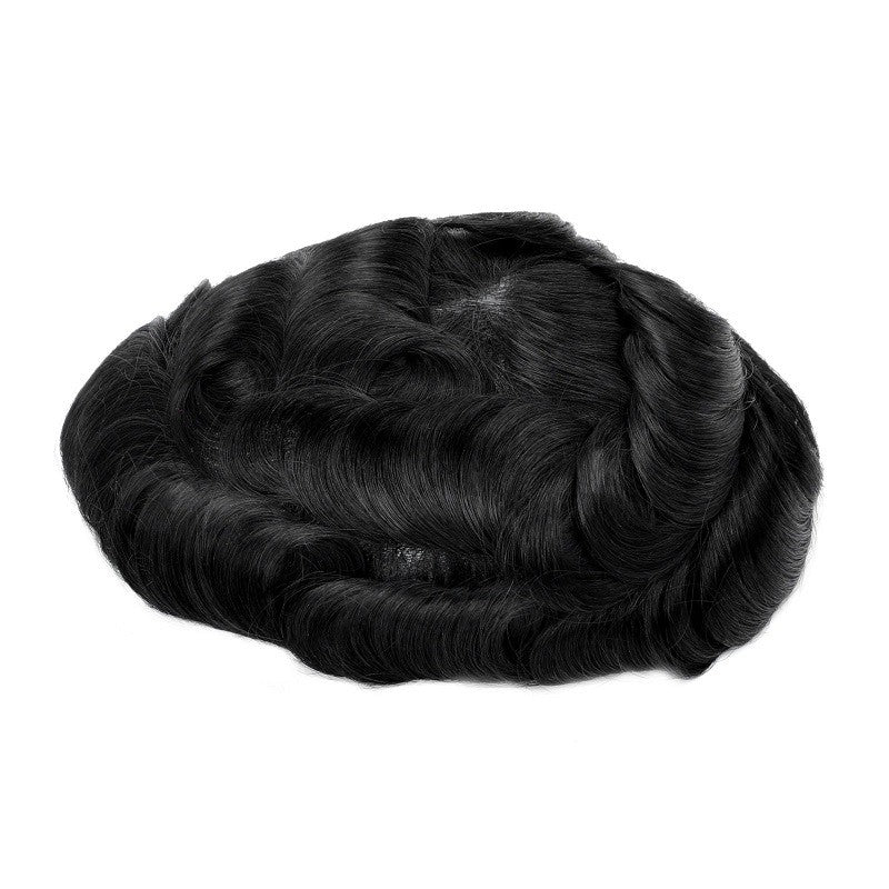 Coeus Mens Hair Replacement Unit |Full Thin Skin Base |Men's Hairstyle for Curly Hair