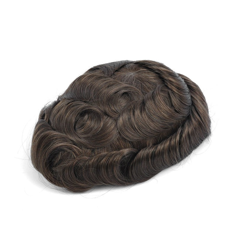 Coeus Mens Hair Replacement Unit |Full Thin Skin Base |Men's Hairstyle for Curly Hair